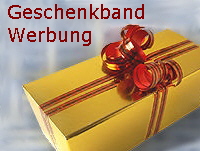 Geschenkband
 Werbung